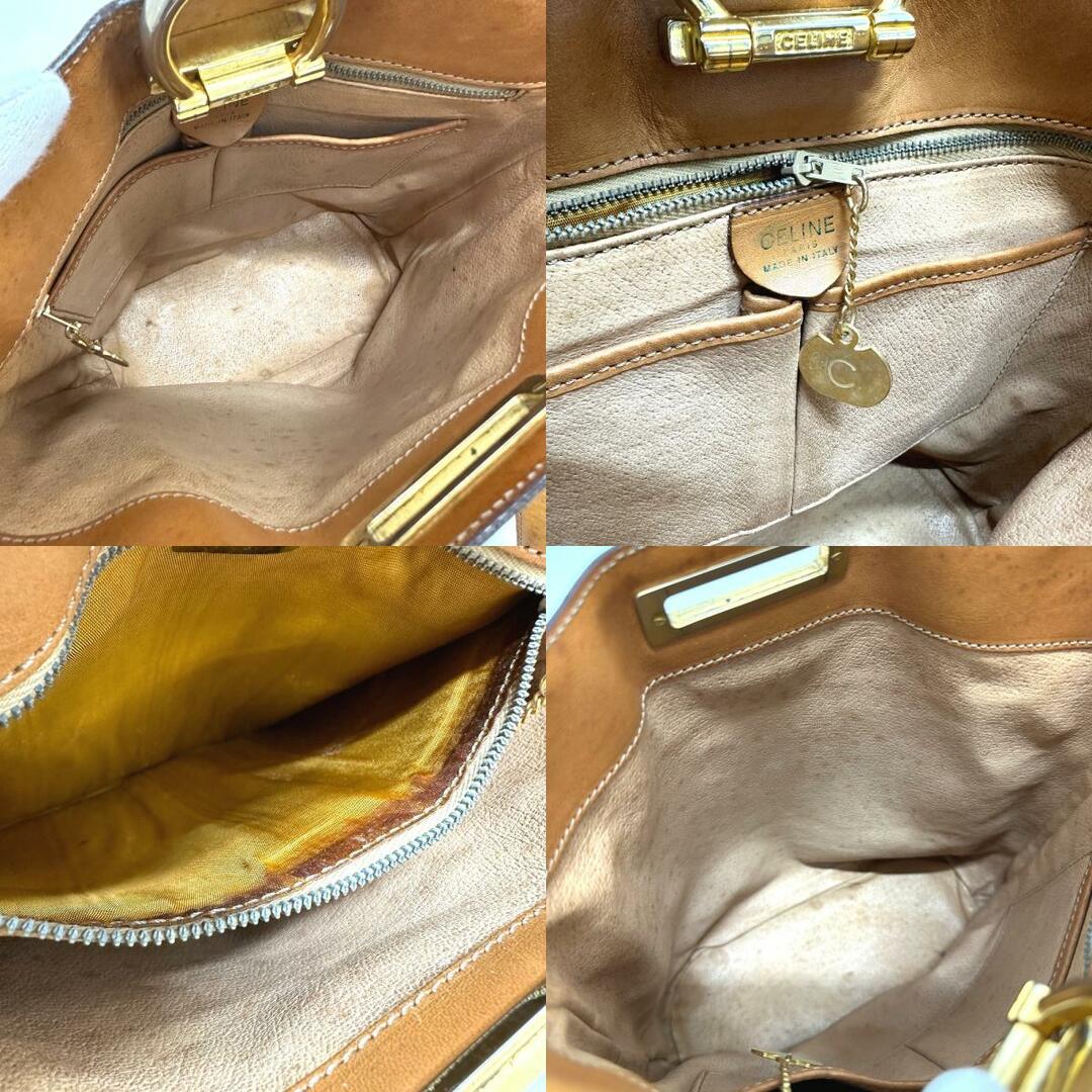 セリーヌ CELINE チェーン マカダム カバン ショルダーバッグ PVC/レザー ブラウン