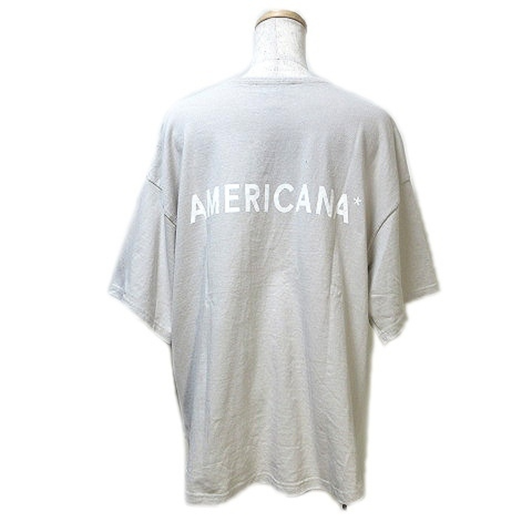 アメリカーナ 近年 サイドジップ 半袖 カットソー Tシャツ M ライトグレー