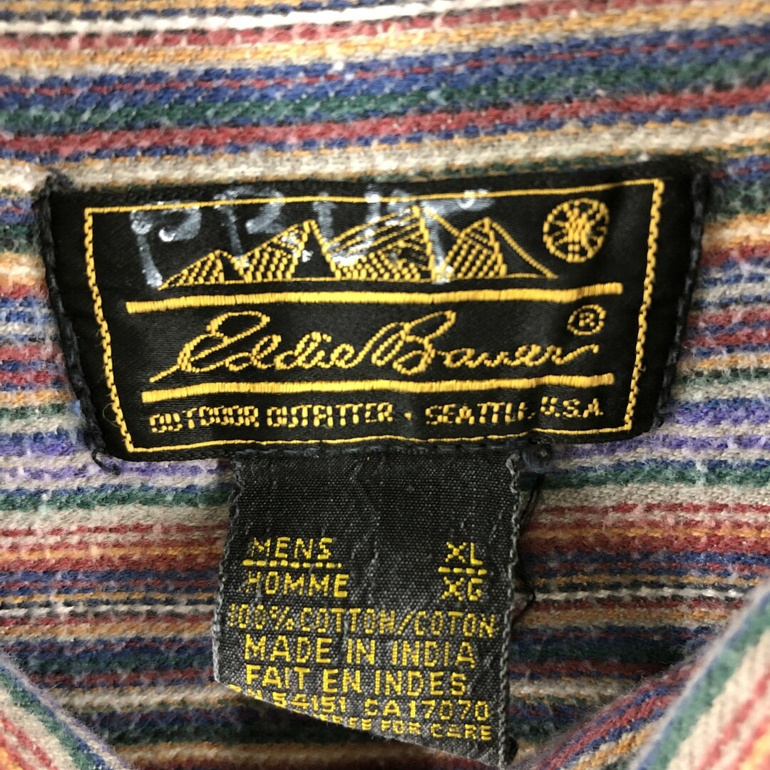 90年代 Eddie Bauer エディーバウアー デニムテーラードジャケット アメカジ  カジュアル ブルー (レディース S)   O1345