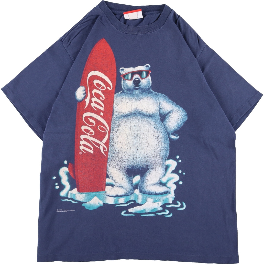 90年代 COKE COCA-COLA コカコーラ ポーラテック アドバタイジングTシャツ USA製 メンズM ヴィンテージ /eaa359804USA製年代