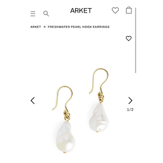 arket Freshwater Pearl Hook Earrings