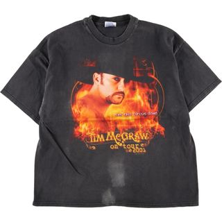 ロックバンドTシャツ　MEAT LOAFバックプリントTシャツ　サイズXL黒