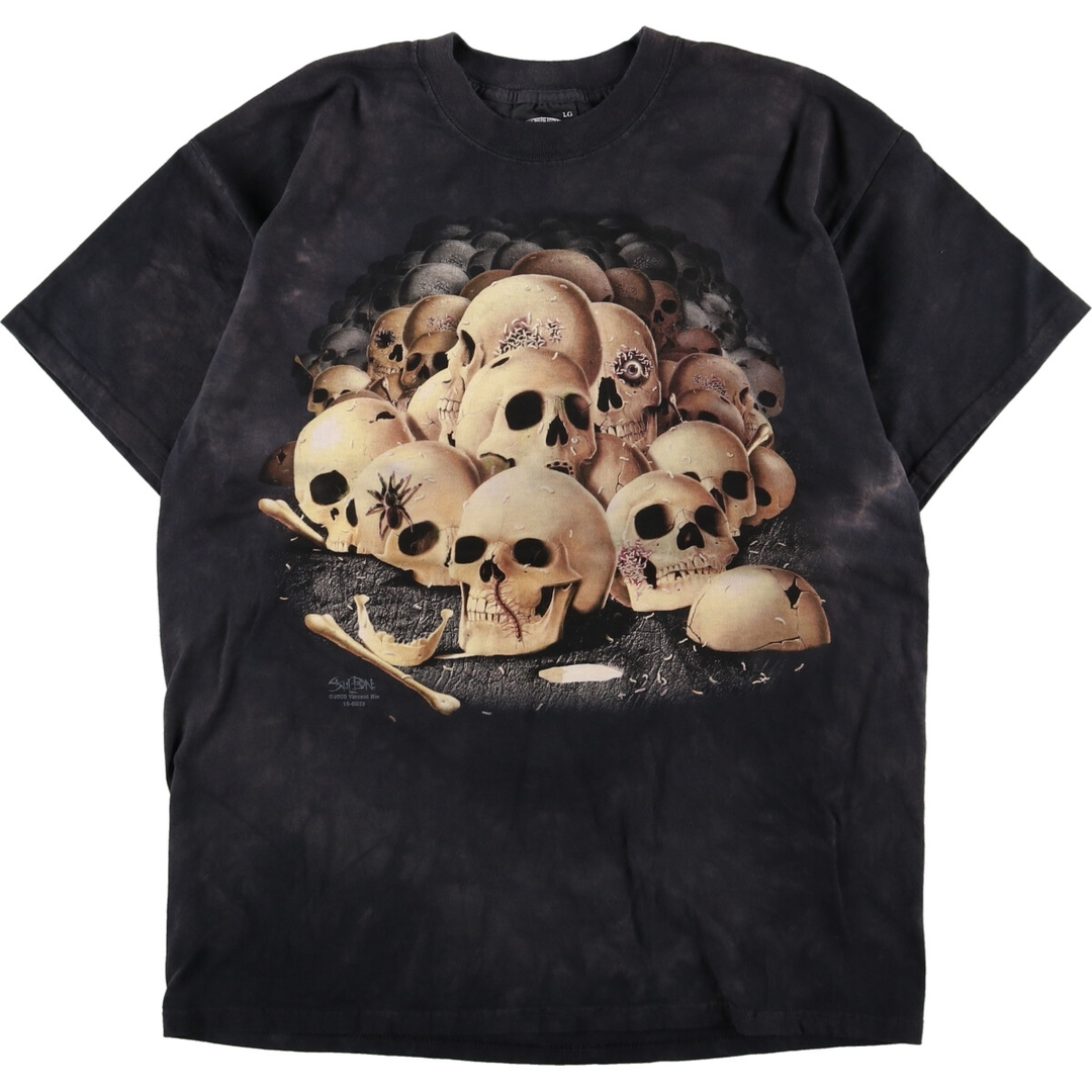 SKULBONE タイダイ柄 ドクロ柄 スカル柄 プリントTシャツ メンズXL /eaa358698