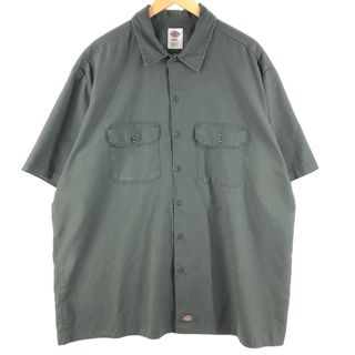 ディッキーズ(Dickies)の古着 ディッキーズ Dickies 半袖 ワークシャツ メンズXXL /eaa358848(シャツ)