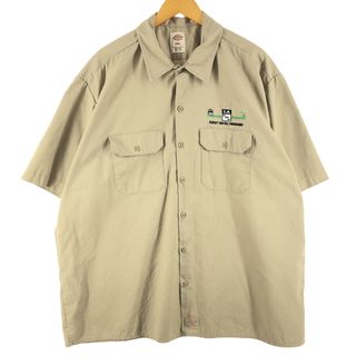 ディッキーズ(Dickies)の古着 ディッキーズ Dickies 半袖 ワークシャツ メンズXXL /eaa358849(シャツ)