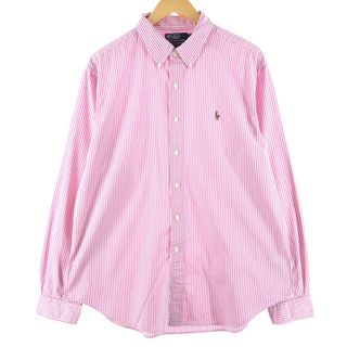 ラルフローレン(Ralph Lauren)の古着 ラルフローレン Ralph Lauren CLASSIC FIT クラシックフィット 長袖 ボタンダウンストライプシャツ メンズXL /eaa360927(シャツ)