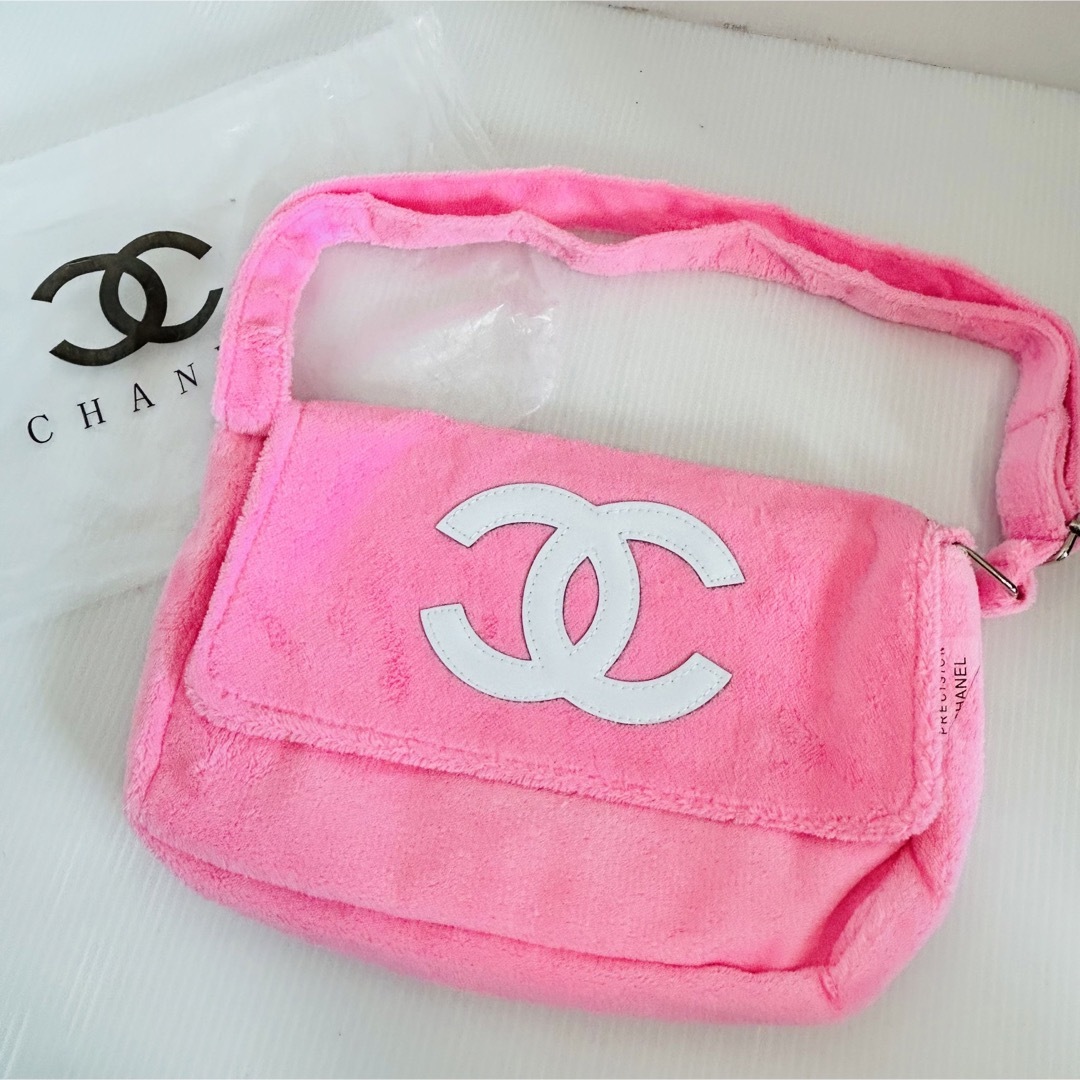 【未使用品】CHANEL ココマーク　ノベルティ　ショルダーバッグ　パイル生地