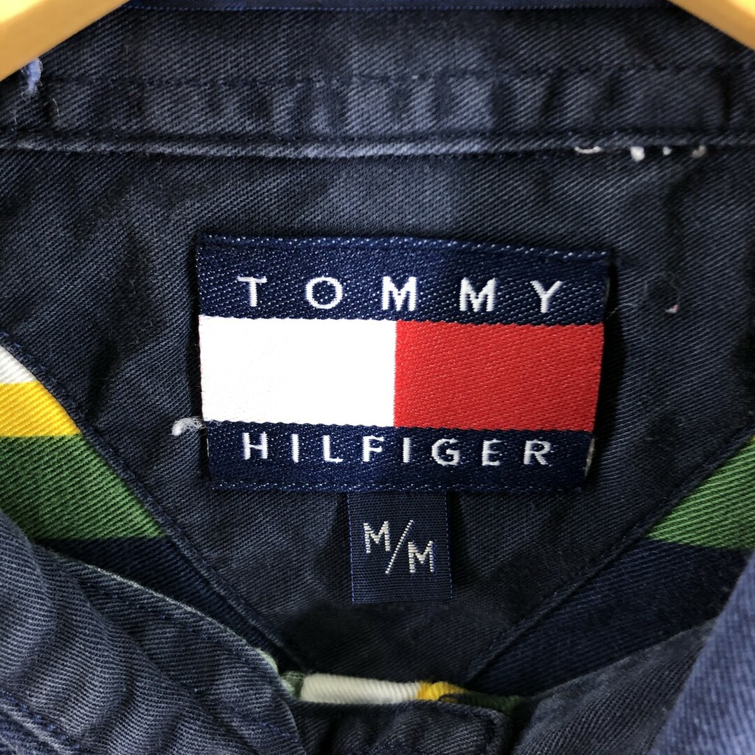 TOMMY HILFIGER(トミーヒルフィガー)の古着 90年代 トミーヒルフィガー TOMMY HILFIGER マルチストライプ 長袖 ボタンダウンストライプシャツ メンズL ヴィンテージ /eaa360935 メンズのトップス(シャツ)の商品写真