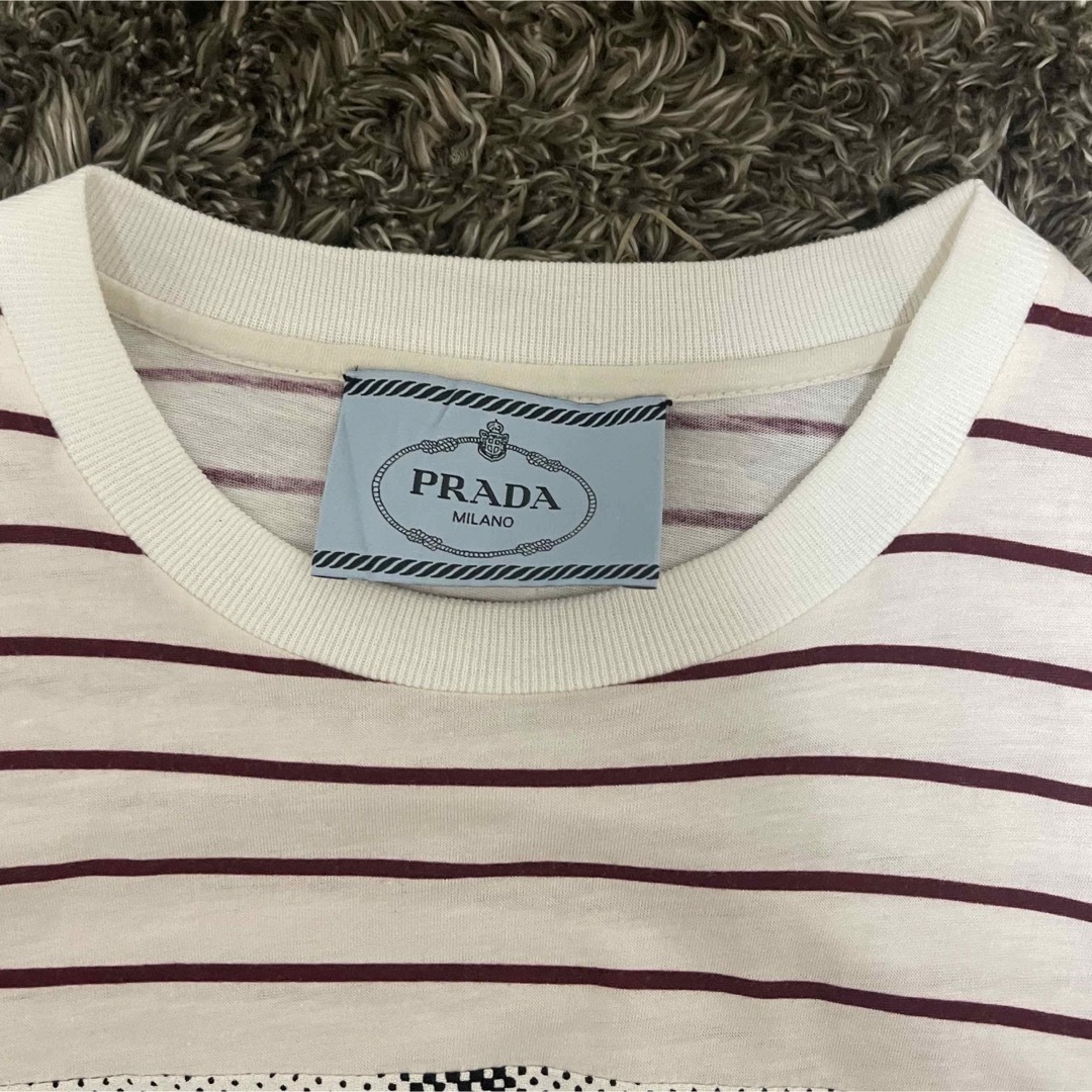 PRADA 切り替えワンピース うさぎ ボーダー size M