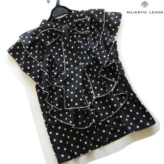 マジェスティックレゴン(MAJESTIC LEGON)の☆キキ☆様専用◆新品マジェスティックレゴン ドットラッフルリボンブラウス＋他1点(シャツ/ブラウス(半袖/袖なし))