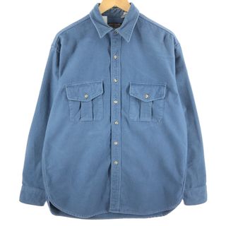 エディーバウアー(Eddie Bauer)の古着 90年代 エディーバウアー Eddie Bauer 長袖 シャモアクロスシャツ メンズXL ヴィンテージ /eaa359401(シャツ)