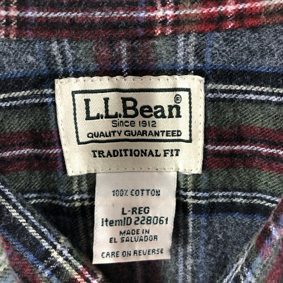 エルエルビーン L.L.Bean 長袖 ボタンダウン フランネルシャツ メンズXL /eaa363938