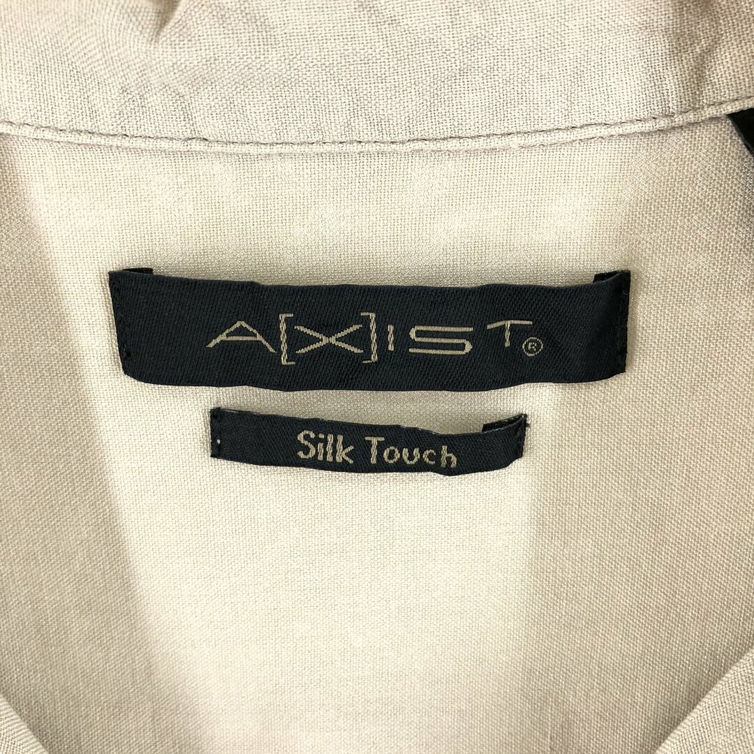 AXIST 半袖 オープンカラー シルクシャツ メンズXL /eaa358844