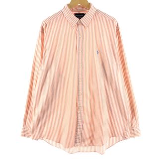 ラルフローレン(Ralph Lauren)の古着 ラルフローレン Ralph Lauren RALPH LAUREN GOLF 長袖 ボタンダウンストライプシャツ メンズXL /eaa359423(シャツ)