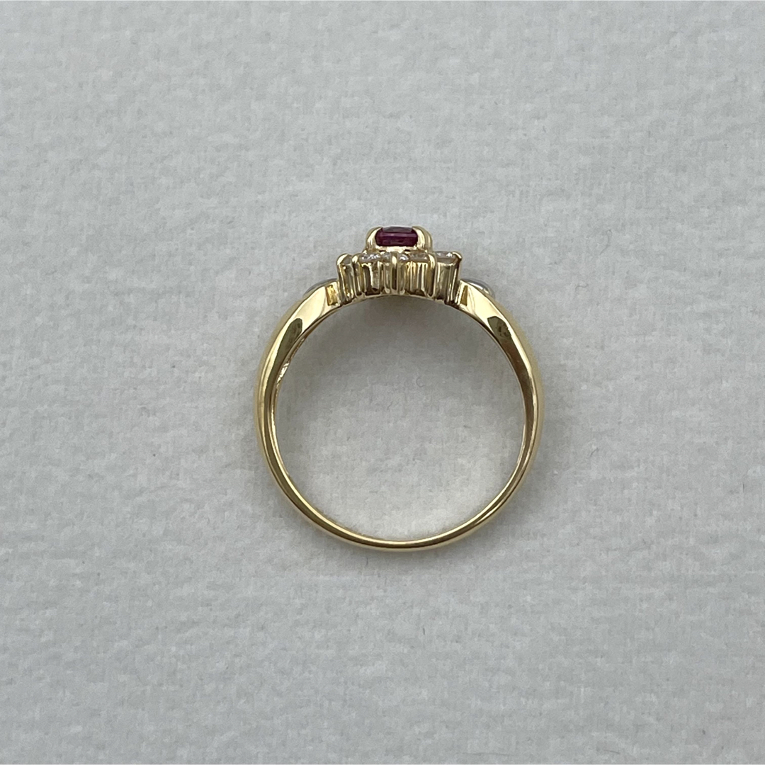 k18 pt900 0.33ct 0.2ct リング - リング(指輪)