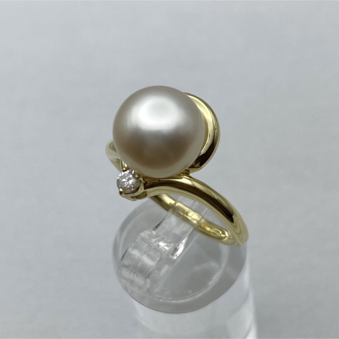 k18 パール ダイヤ0.1ct リング 4