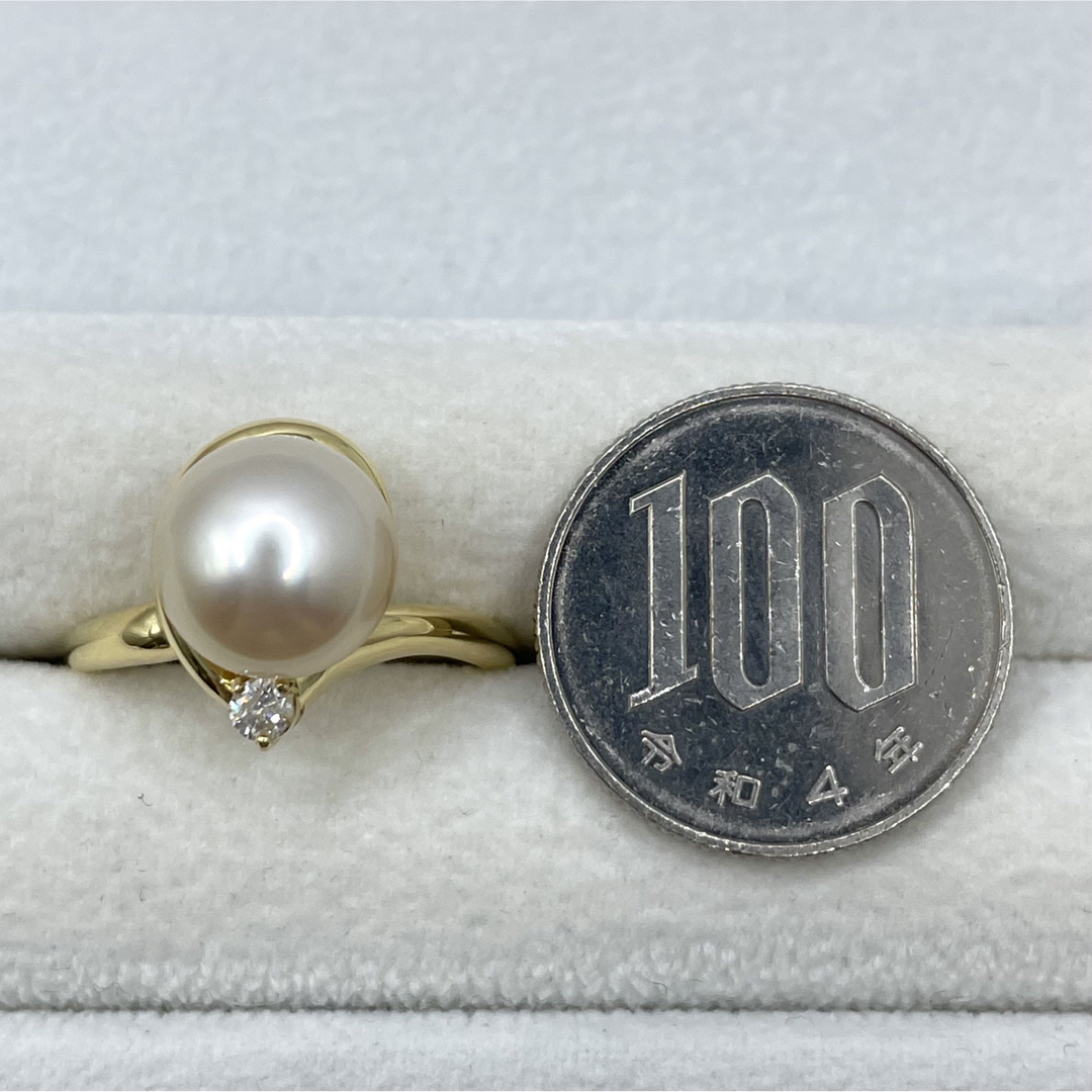 k18 パール ダイヤ0.1ct リング 1