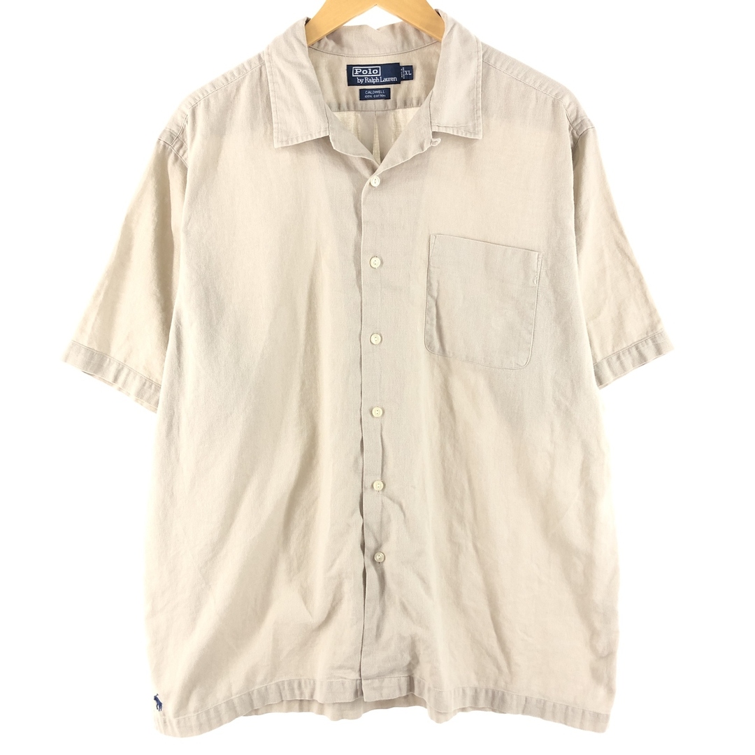 Ralph Lauren(ラルフローレン)の古着 ラルフローレン Ralph Lauren POLO by Ralph Lauren CALDWELL 半袖 オープンカラー コットンシャツ ボックスシャツ メンズXL /eaa358852 メンズのトップス(シャツ)の商品写真