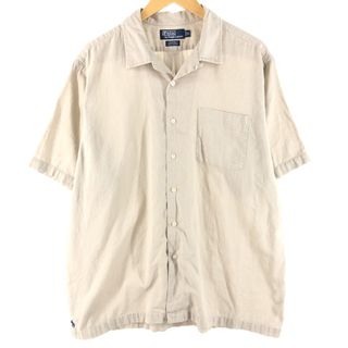 ラルフローレン(Ralph Lauren)の古着 ラルフローレン Ralph Lauren POLO by Ralph Lauren CALDWELL 半袖 オープンカラー コットンシャツ ボックスシャツ メンズXL /eaa358852(シャツ)