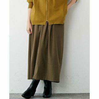 メルローズクレール(MELROSE claire)の【カーキ】【シンプルなトップスと合わせて着たいタックスカート】(ロングスカート)