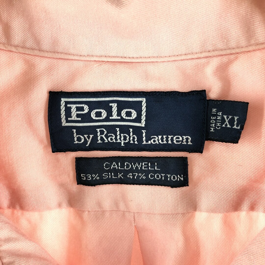 Ralph Lauren(ラルフローレン)の古着 ラルフローレン Ralph Lauren POLO by Ralph Lauren CALDWELL 半袖 オープンカラー シルクシャツ ボックスシャツ メンズXL /eaa356638 メンズのトップス(シャツ)の商品写真