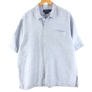 ラルフローレン(Ralph Lauren)の古着 ラルフローレン Ralph Lauren POLO GOLF ポロゴルフ CALDWELL 半袖 オープンカラー シルクシャツ ボックスシャツ メンズXL /eaa356642(シャツ)