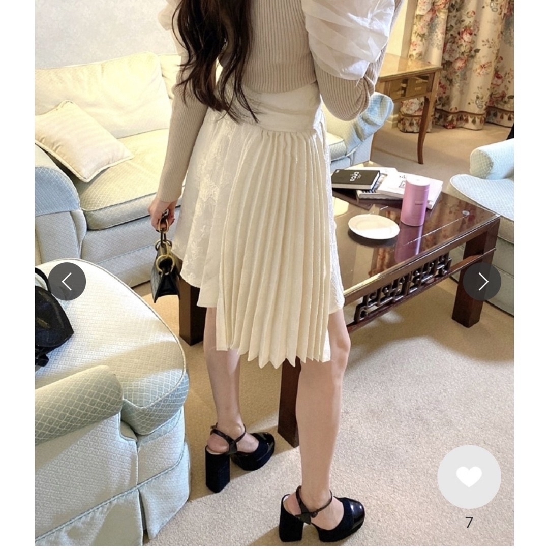 Bubbles(バブルス)のamerge♡HW laceup pleats skirt レディースのスカート(ひざ丈スカート)の商品写真