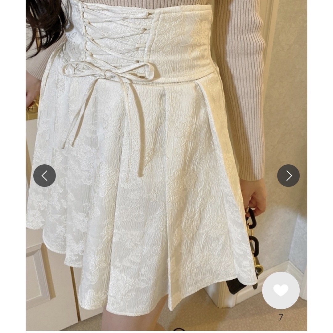 Bubbles(バブルス)のamerge♡HW laceup pleats skirt レディースのスカート(ひざ丈スカート)の商品写真