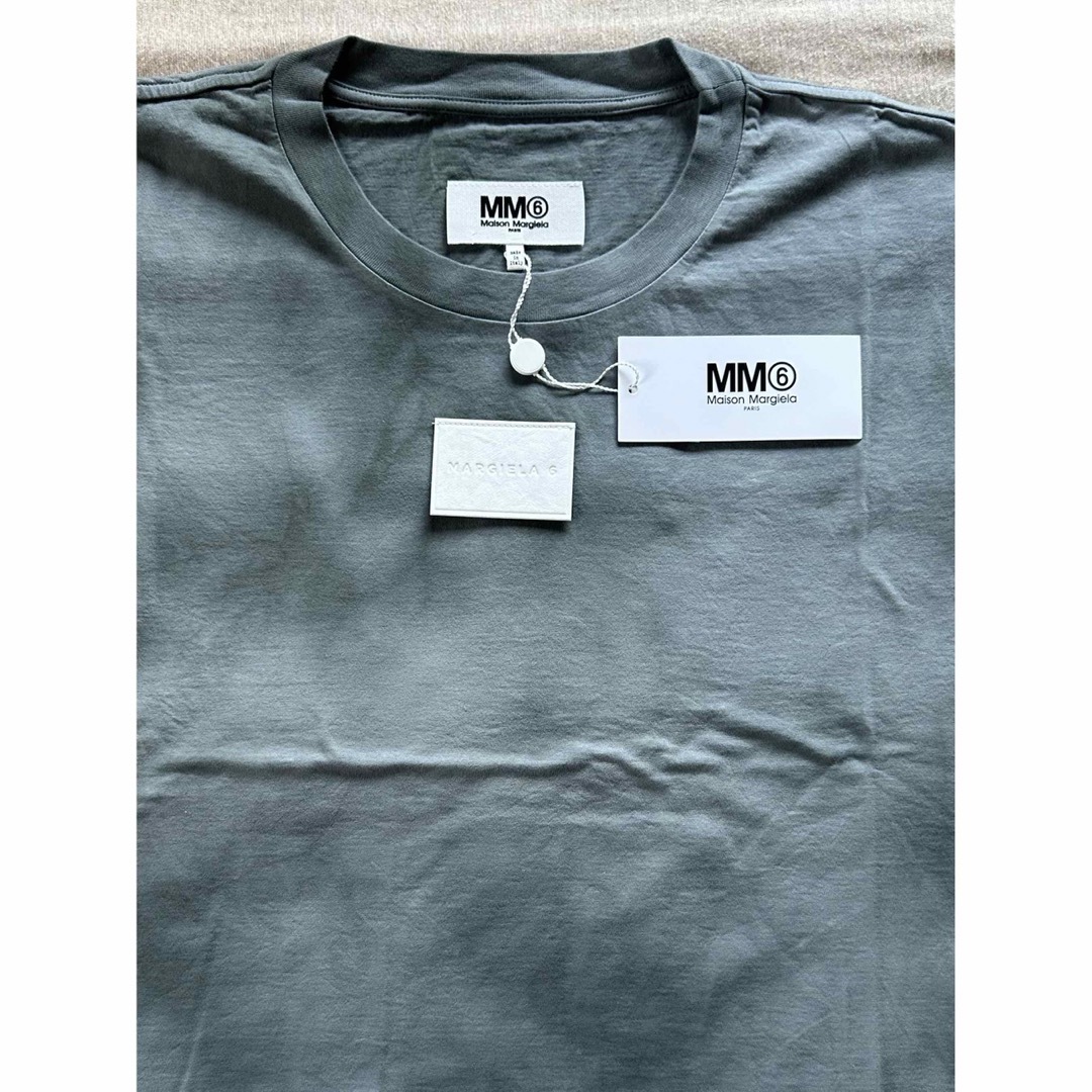 XL新品 メゾン マルジェラ MM6 タイダイ ロゴ パッチ Tシャツ グレー