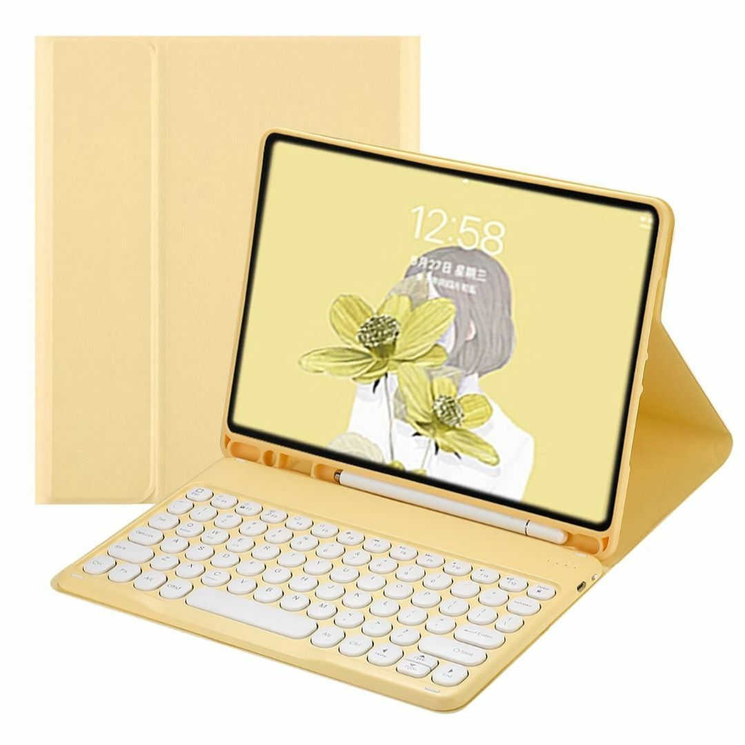 【色: 黄色】iPadPro12.9 第5世代 第4世代 第3世代 キーボード