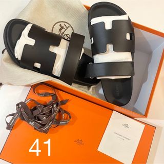 エルメス(Hermes)のエルメスHERMES　シプレ メンズサンダル　Noir ブラック41  店頭完売(サンダル)