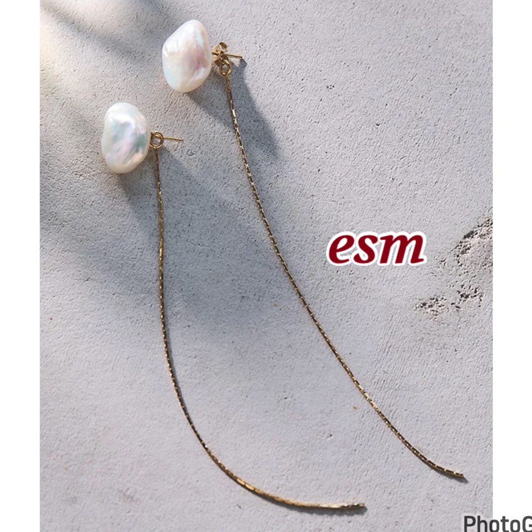 ánuans - anuans バロックパールチェーンピアス の通販 by esm☆'s