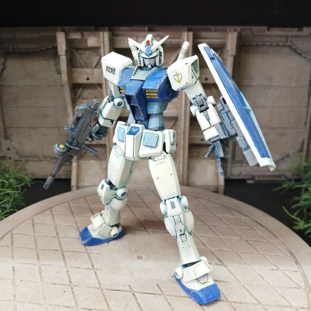 ガンプラ完成品、BEYOND GLOBALガンダム、部分塗装青汚し追加