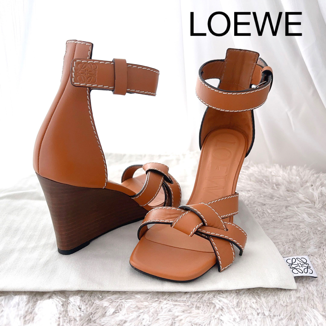 LOEWE(ロエベ)のLOEWE ロエベ　ウェッジソール　ゲート　サンダル　パンプス　アナグラム　靴 レディースの靴/シューズ(サンダル)の商品写真