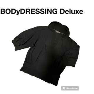 ボディドレッシングデラックス(BODY DRESSING Deluxe)のボディドレッシングデラックス　鹿子　五分袖　半袖　黒　カットソー　ポロシャツ(カットソー(半袖/袖なし))