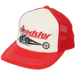 ヒステリックグラマー(HYSTERIC GLAMOUR)の新品未使用 ヒステリックグラマー speed star メッシュキャップ 赤(キャップ)