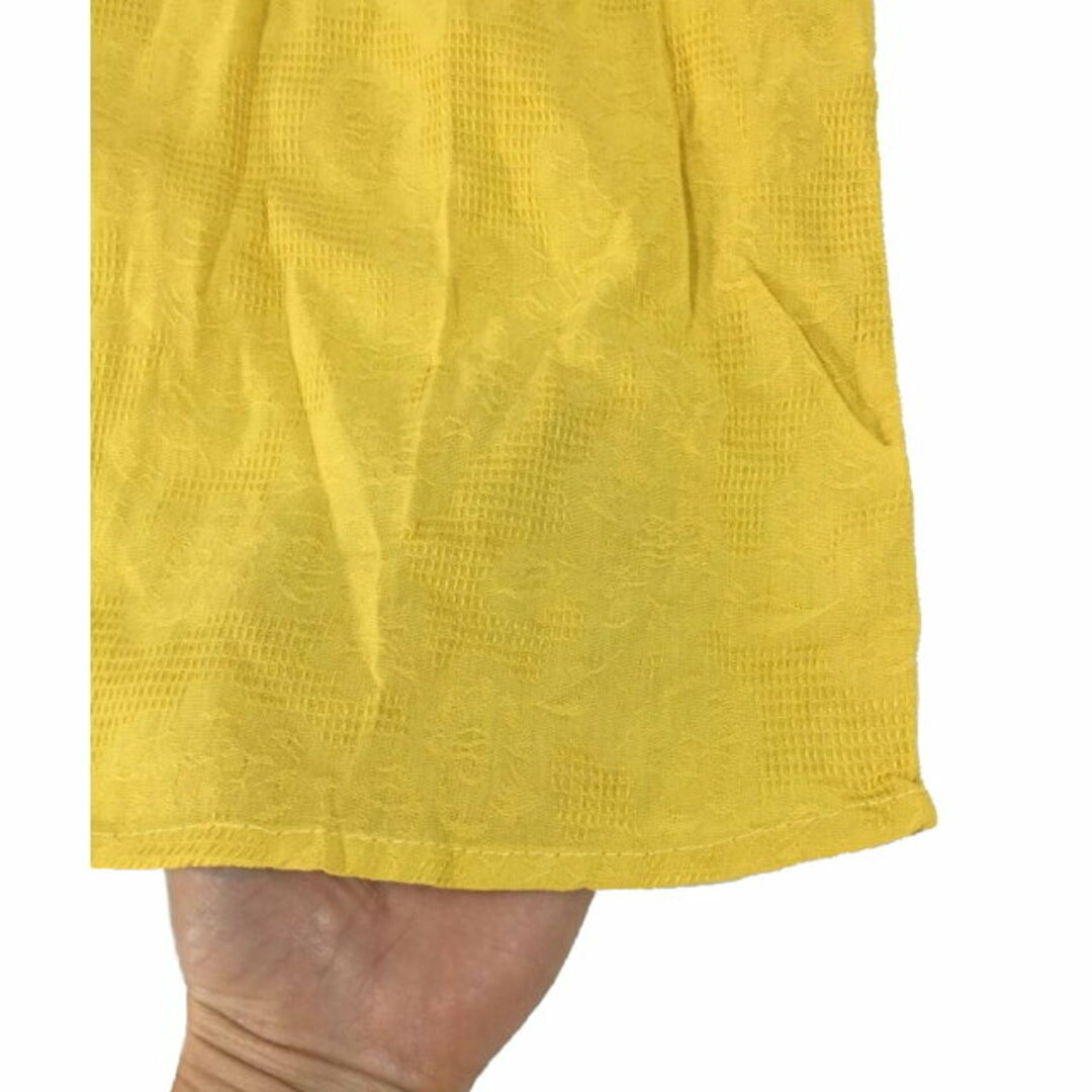 【イエロー】【XL】【Dewlily】レース襟刺繍ブラウス レディースのトップス(シャツ/ブラウス(長袖/七分))の商品写真