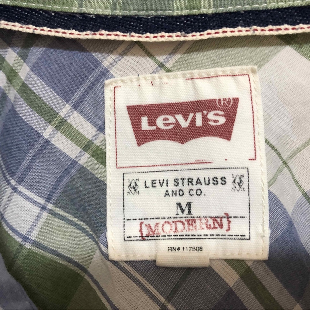 Levi's(リーバイス)の【リーバイス】半袖シャツ　チェック柄　緑　胸ポケット　ワンポイントロゴ19 メンズのトップス(シャツ)の商品写真