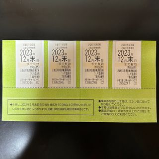 キンテツヒャッカテン(近鉄百貨店)の近鉄株主優待乗車券 4枚セット(鉄道乗車券)