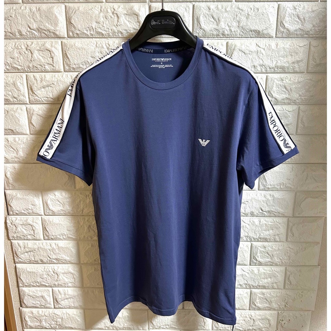 Emporio Armani(エンポリオアルマーニ)の【新品】EMPORIO ARMANI アルマーニ ／ラインロゴ Tシャツ M メンズのトップス(Tシャツ/カットソー(半袖/袖なし))の商品写真