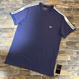 エンポリオアルマーニ(Emporio Armani)の【新品】EMPORIO ARMANI アルマーニ ／ラインロゴ Tシャツ M(Tシャツ/カットソー(半袖/袖なし))