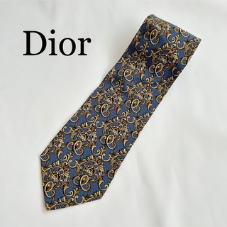 クリスチャンディオール(Christian Dior)のChristian Dior ディオール ネクタイ ブルー系 シルク100％(ネクタイ)