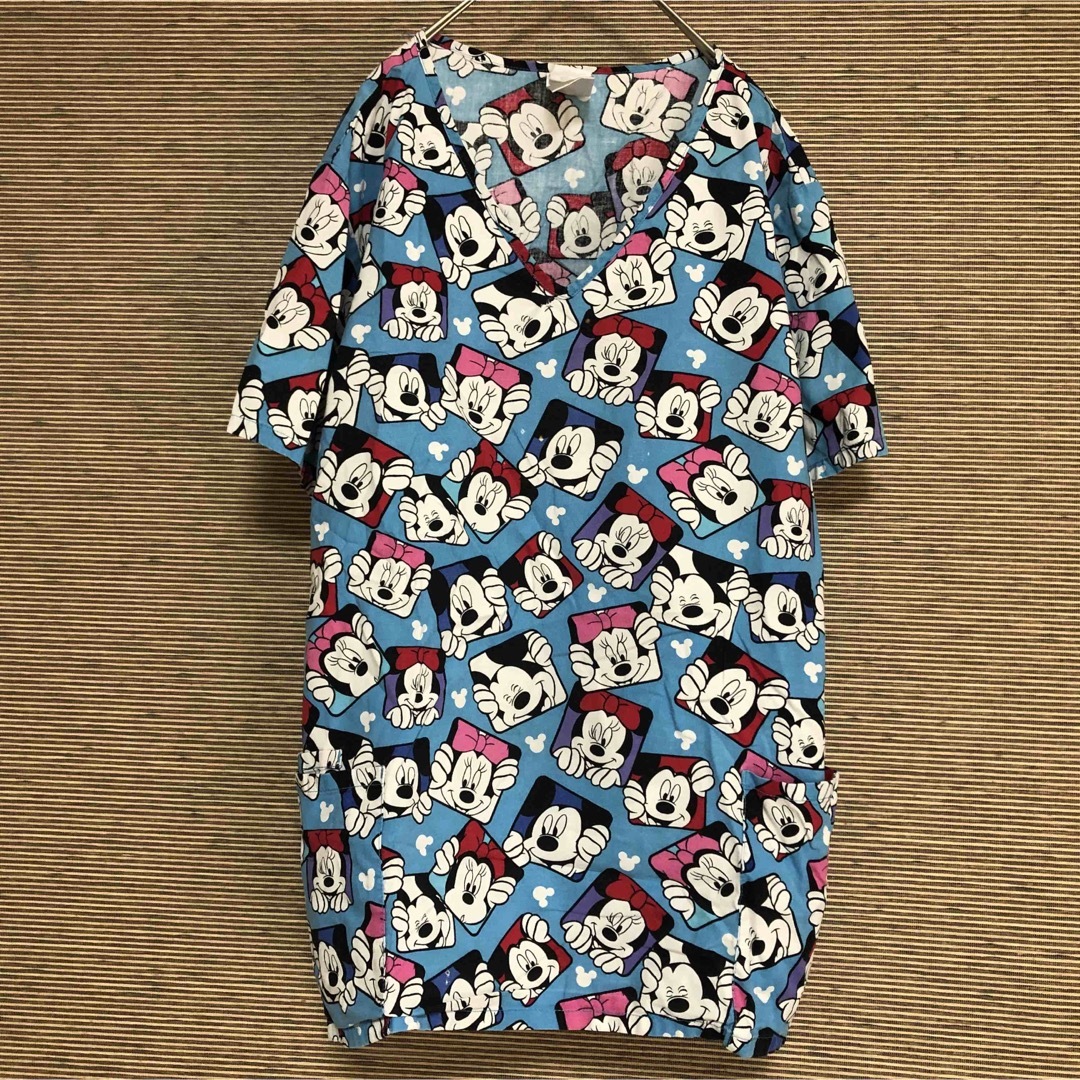 Disney(ディズニー)の【ディズニー】半袖シャツ　ミッキー　ミニーマウス　キャラクタ　総柄　アニメ19 メンズのトップス(シャツ)の商品写真
