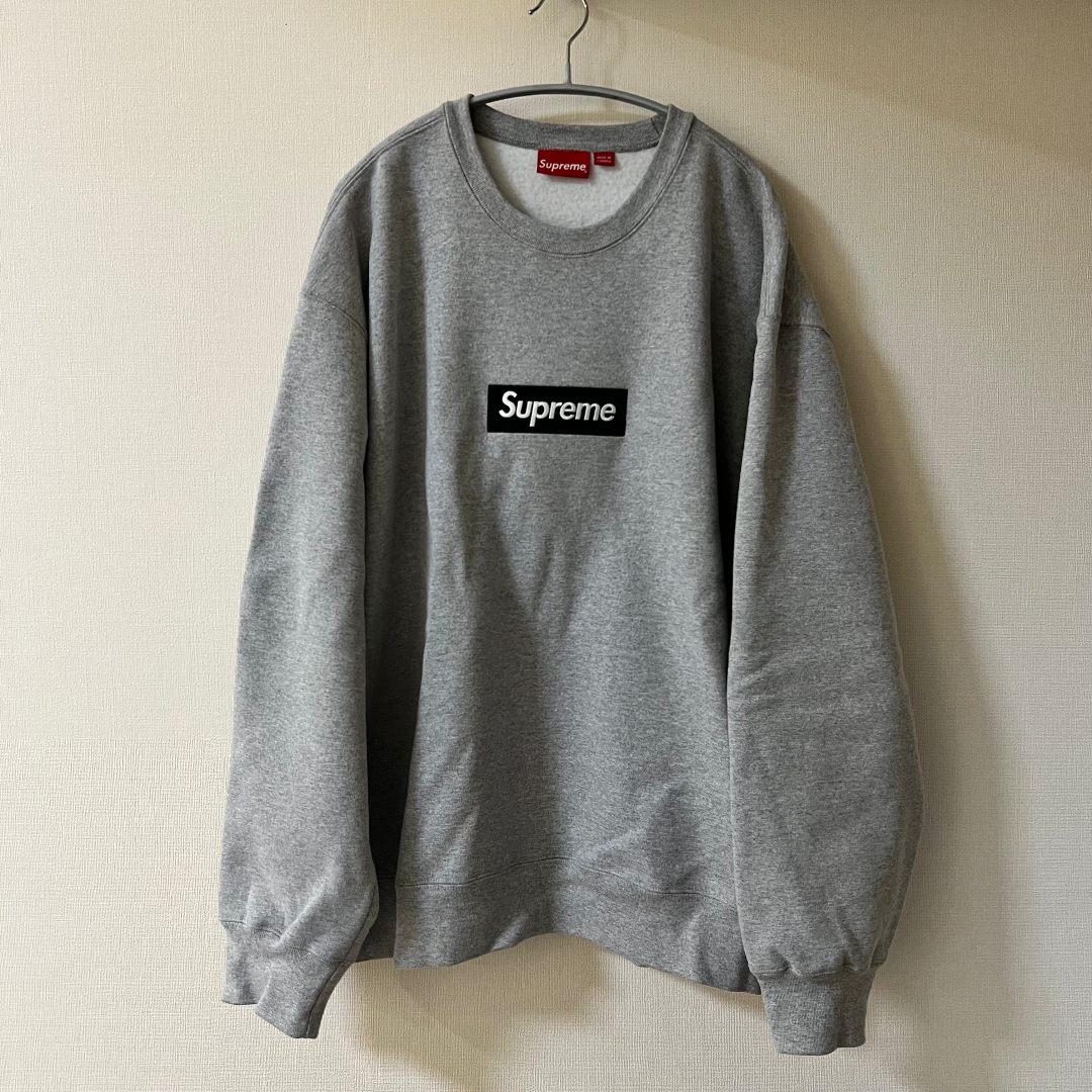 supreme box logo hoodie ボックスロゴ スウェット グレー - スウェット