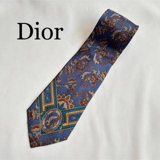 クリスチャンディオール(Christian Dior)のChristian Dior ディオール ネクタイ ブルー系 シルク100％(ネクタイ)