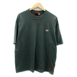 ディッキーズ(Dickies)のディッキーズ Tシャツ カットソー クルーネック 半袖 ロゴ刺繍 XL カーキ(Tシャツ/カットソー(半袖/袖なし))