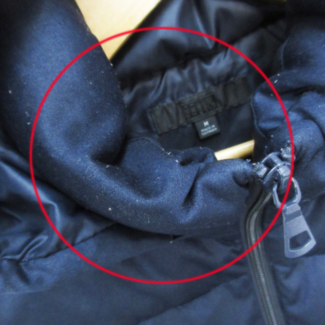 UNIQLO(ユニクロ)のユニクロ ダウンベスト スタンドカラー フード付き ジップアップ M 紺 レディースのジャケット/アウター(ダウンベスト)の商品写真