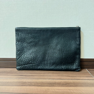 Jil Sander - JIL SANDER ジルサンダー レザークラッチバッグ 黒の通販