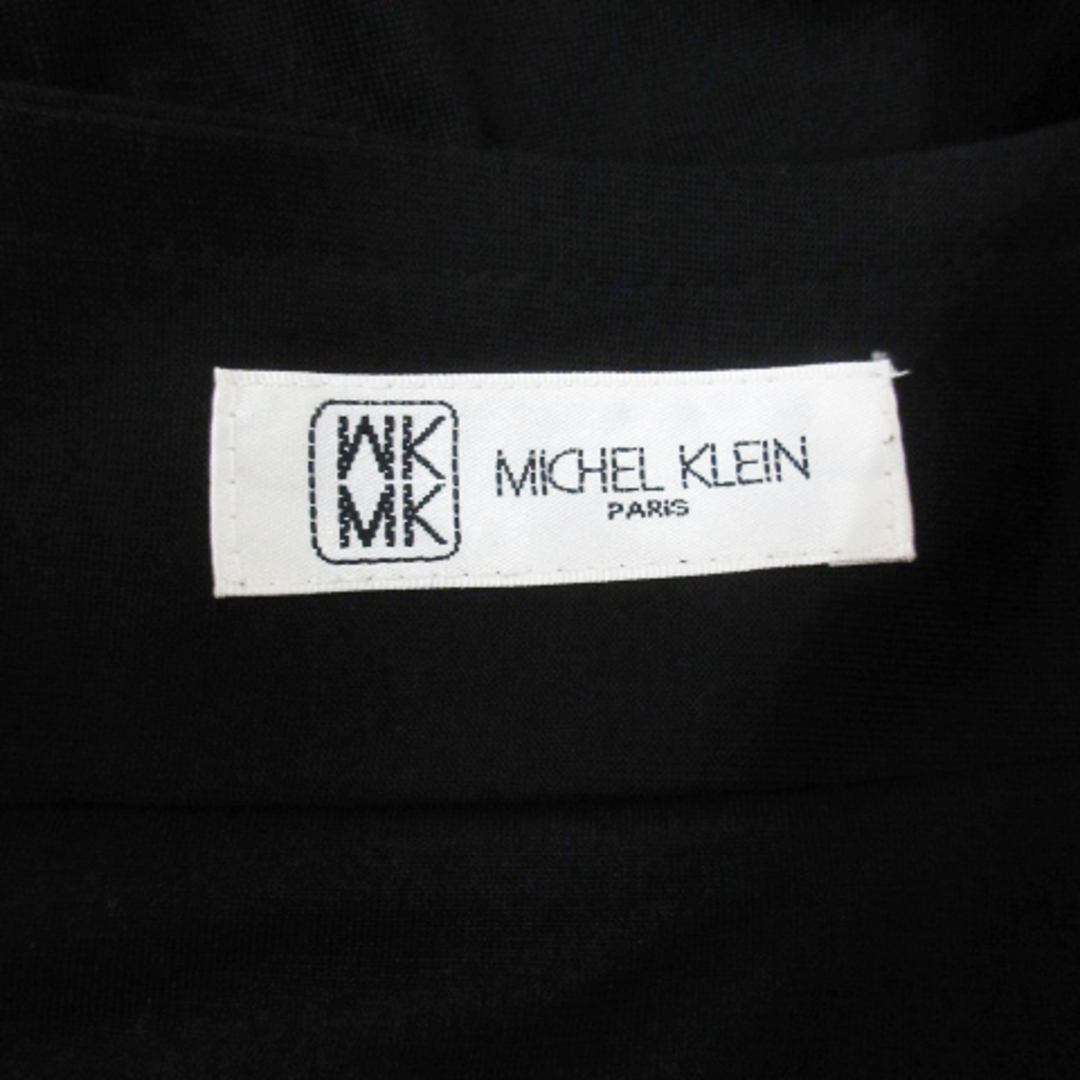 MK MICHEL KLEIN(エムケーミッシェルクラン)のエムケー ミッシェルクラン プリーツスカート ひざ丈 無地 36 黒 ブラック レディースのスカート(ひざ丈スカート)の商品写真