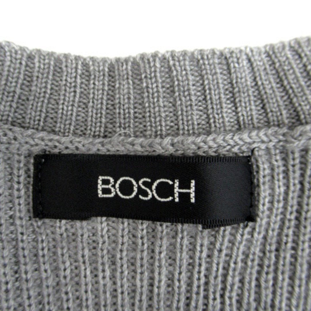 BOSCH(ボッシュ)のボッシュ BOSCH ニットワンピース ひざ丈 長袖 ウール混 38 グレー レディースのワンピース(ひざ丈ワンピース)の商品写真